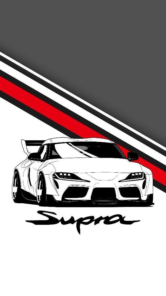 700x1244 Supra car illustration Wallpaper Download