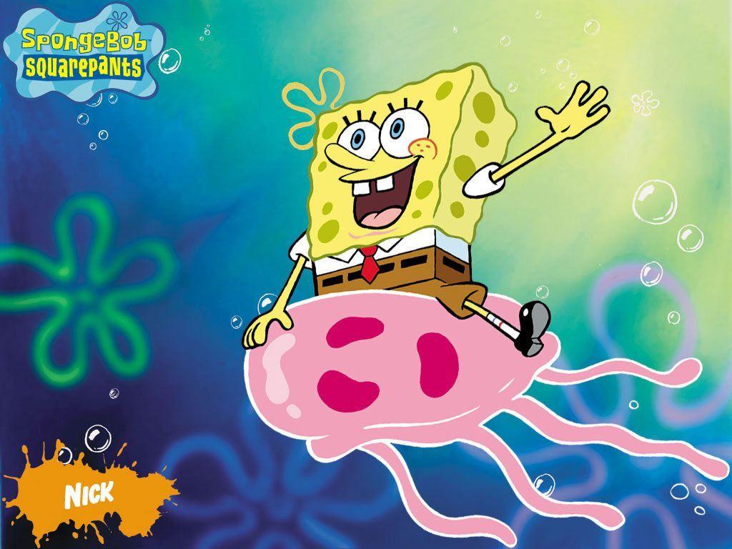 1024x768 Spongebob Squarepants and Ninja Hattori HQ. High Quality Wallpaper