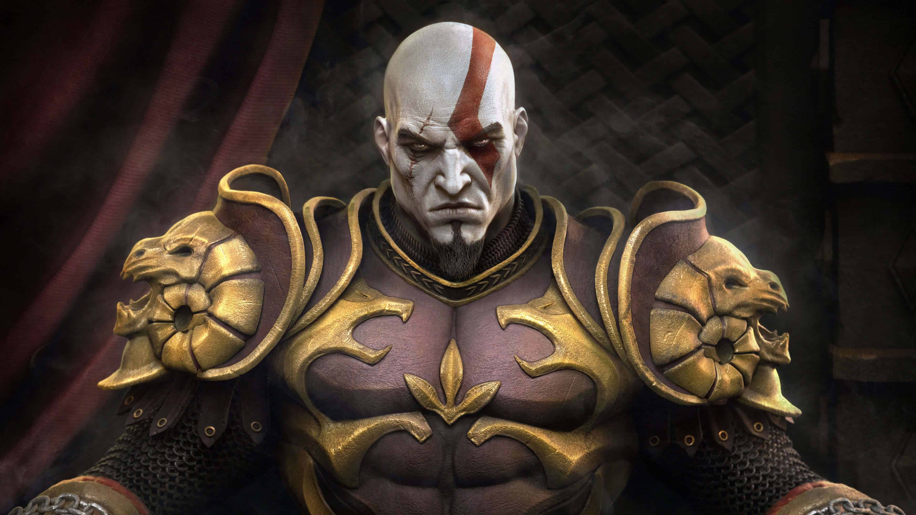 3840x2160 God Of War Kratos Throne UHD 4K Wallpaper