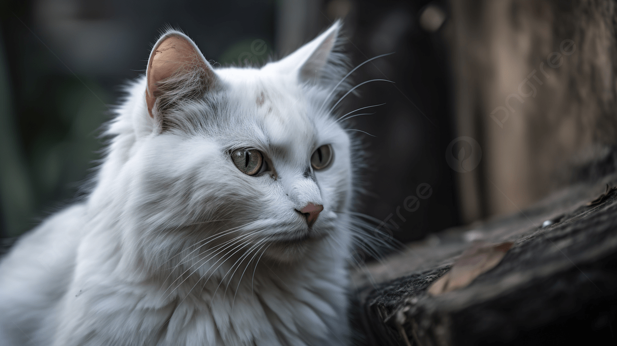 1200x673 Long Haired Cat Portrait White Cat Image Background, Cat Marble Eyes, HD Photography Photo, Cat Background Image And Wallpaper for Free Download