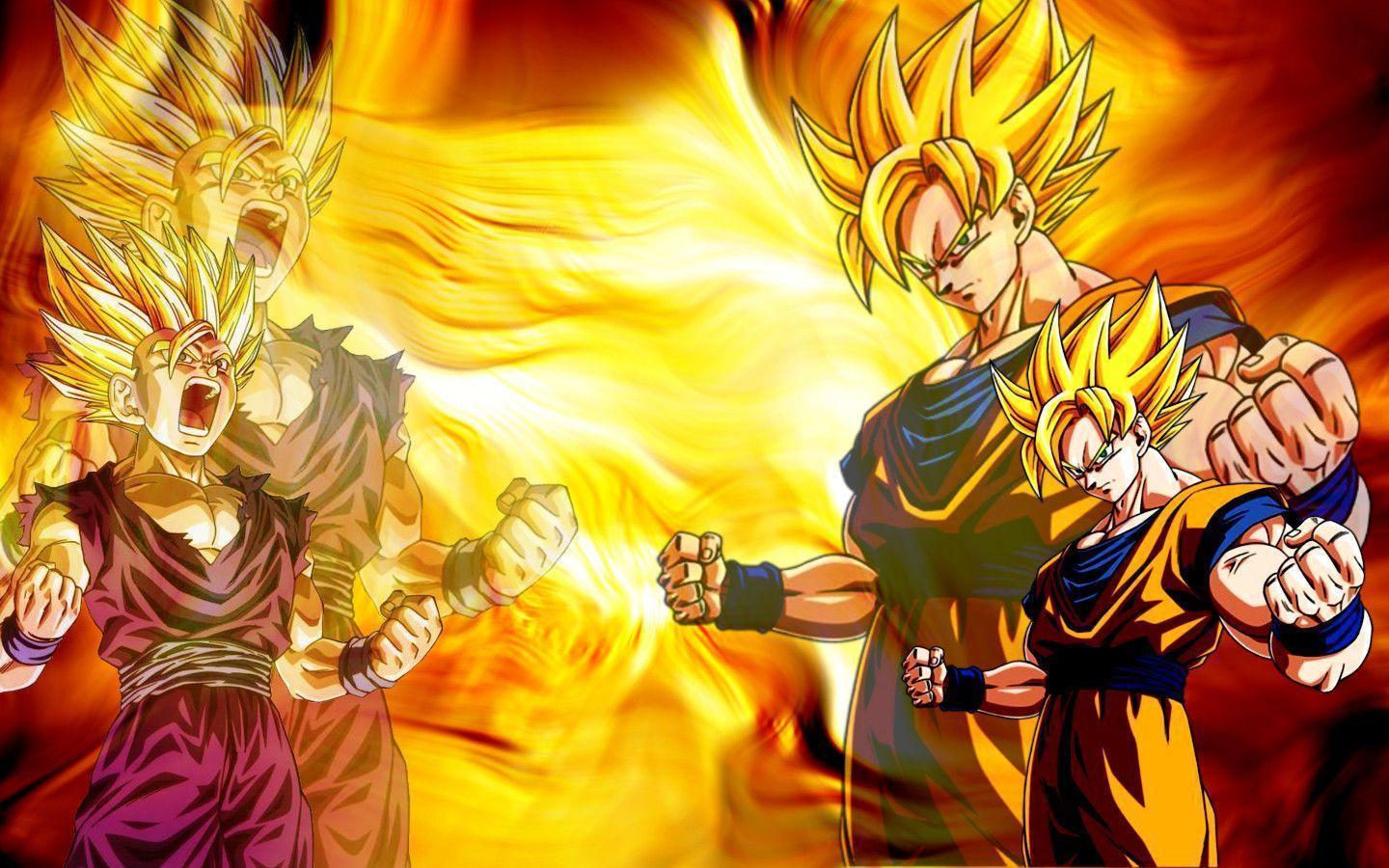 1440x900 Chỉ cần tạo hình nền 4K này với 10 dạng Goku từ DB