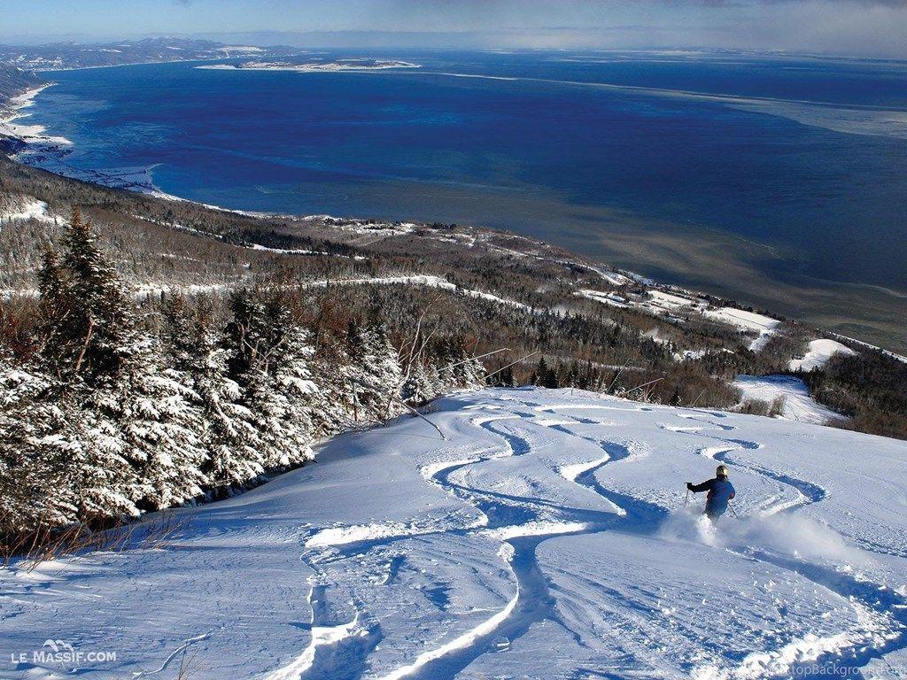 1024x768 Best Skiing Snow Mountain Slide Wallpaper Desktop Background