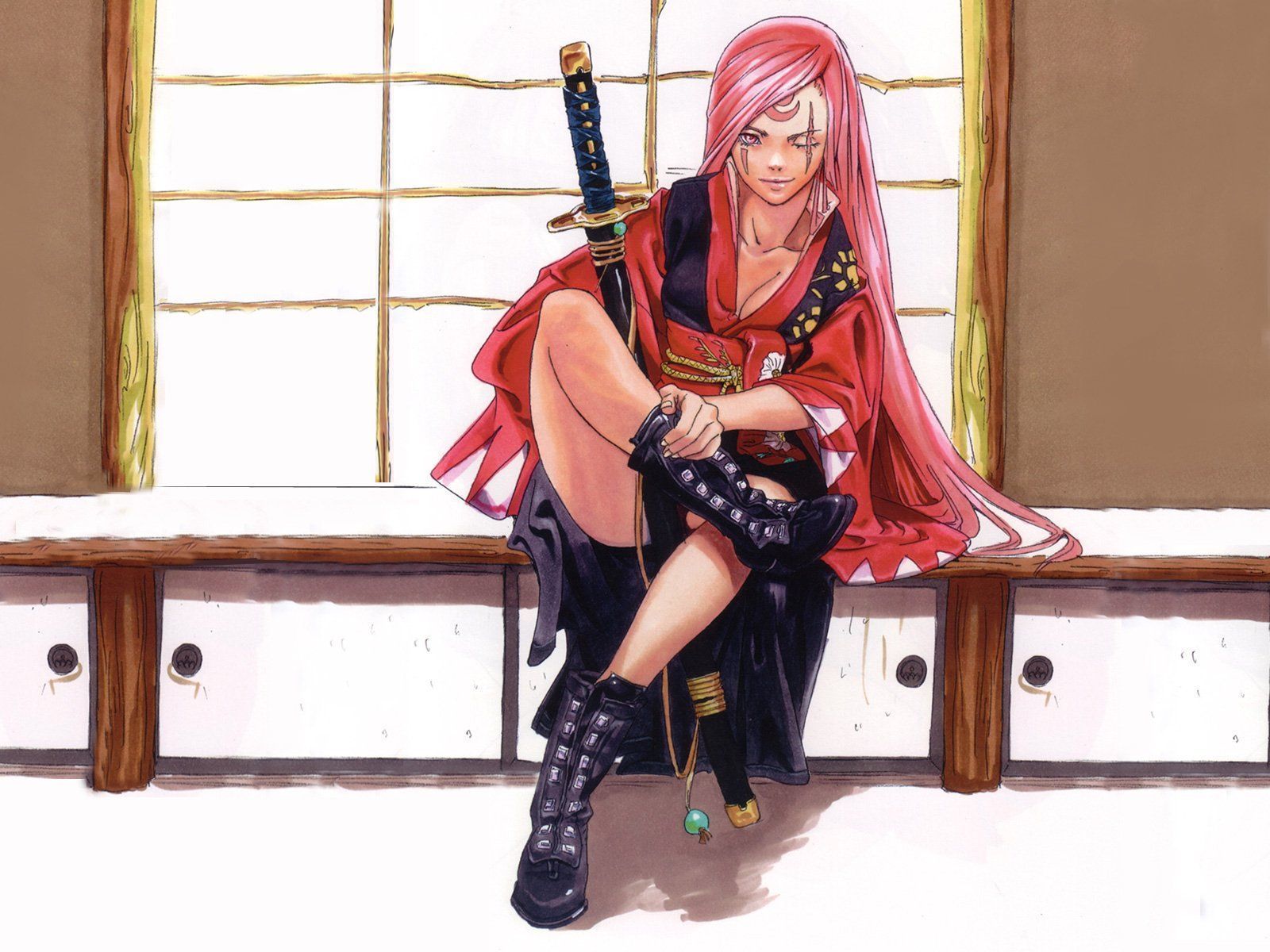 1600x1200 Baiken (Guilty Gear) HD Wallpaper and Background