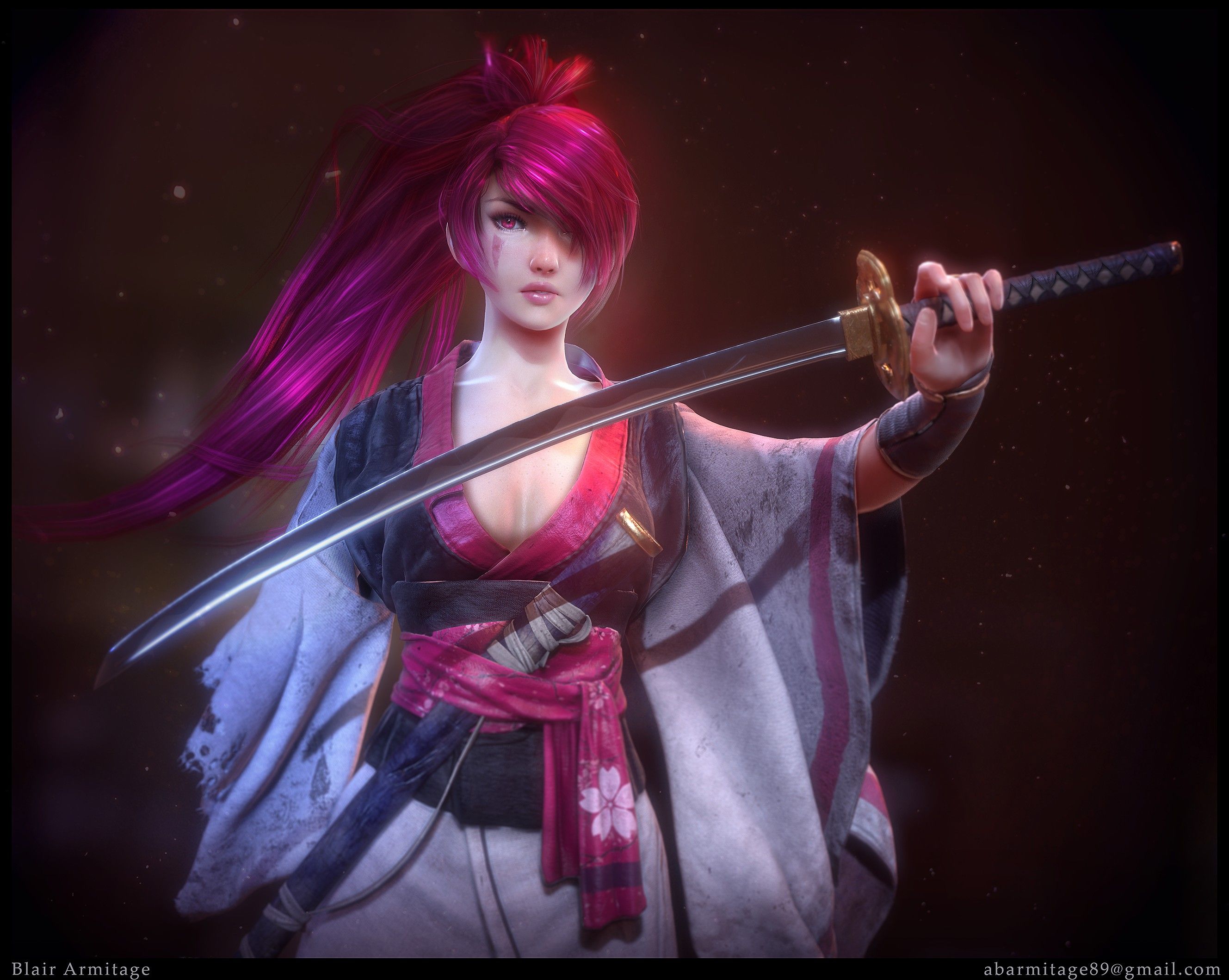 2657x2117 HD desktop wallpaper: Video Game, Guilty Gear, Baiken (Guilty Gear) download free picture