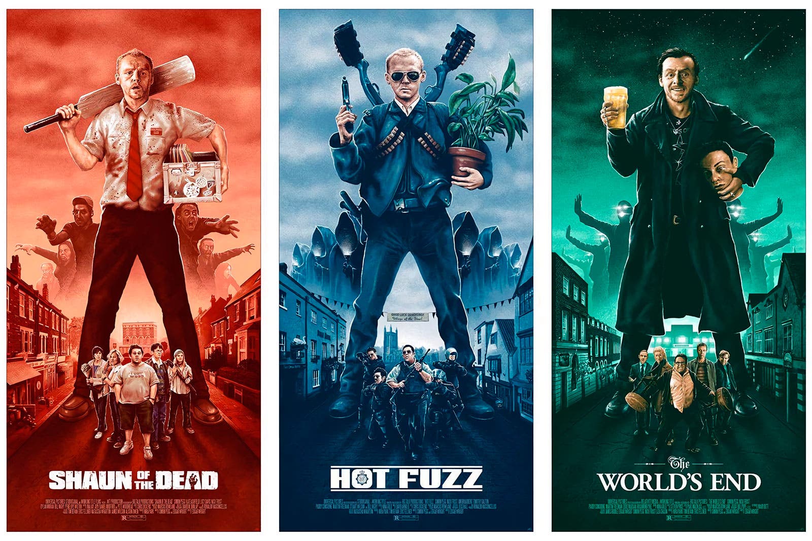 1600x1067 Shaun Of The Dead Hot Fuzz The Worlds End Simon Pegg Nick Frost Movies Trilogy Wallpaper:1600x1067