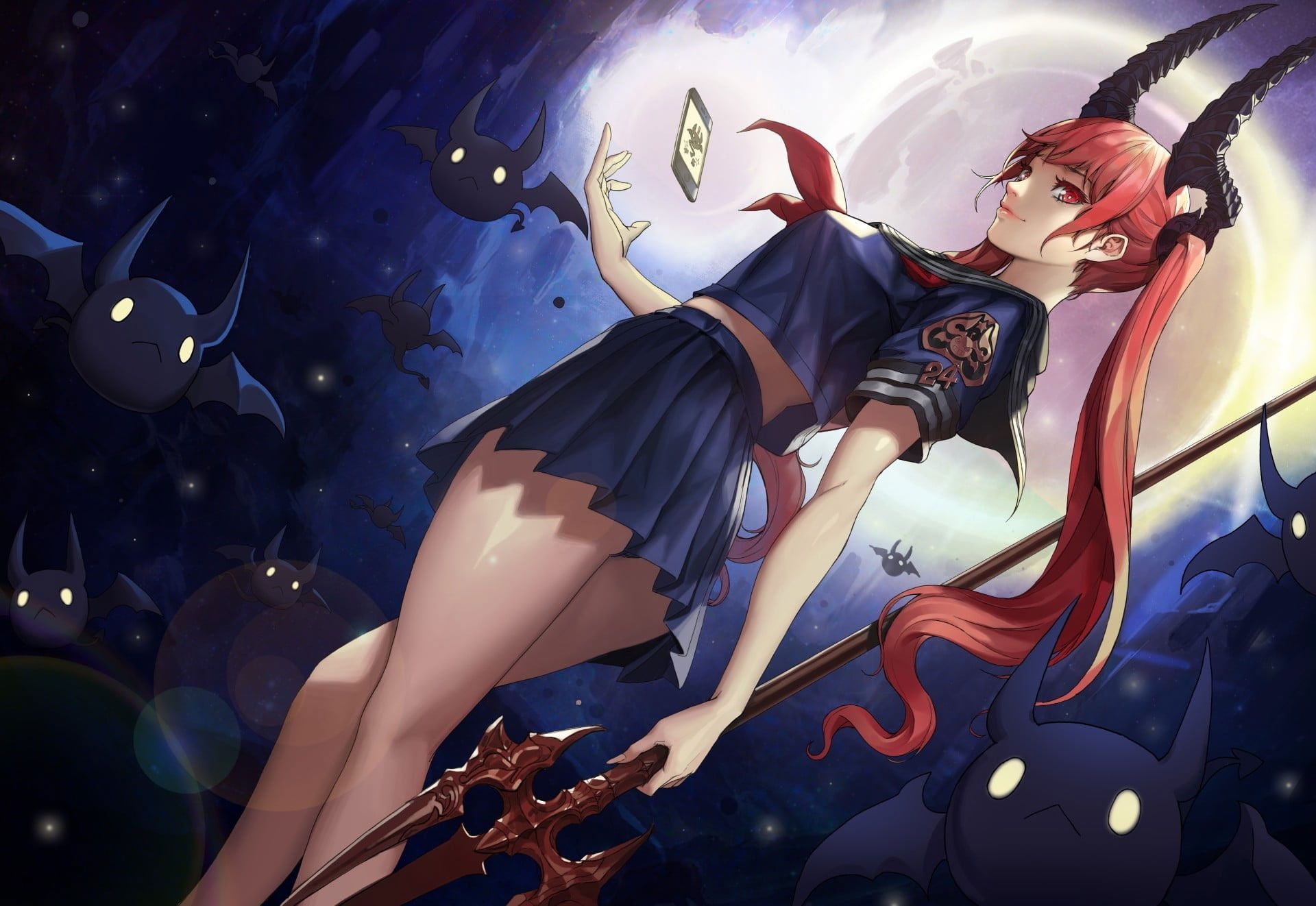 1920x1322 Female Anime Demon Wallpaper, Anime Girls