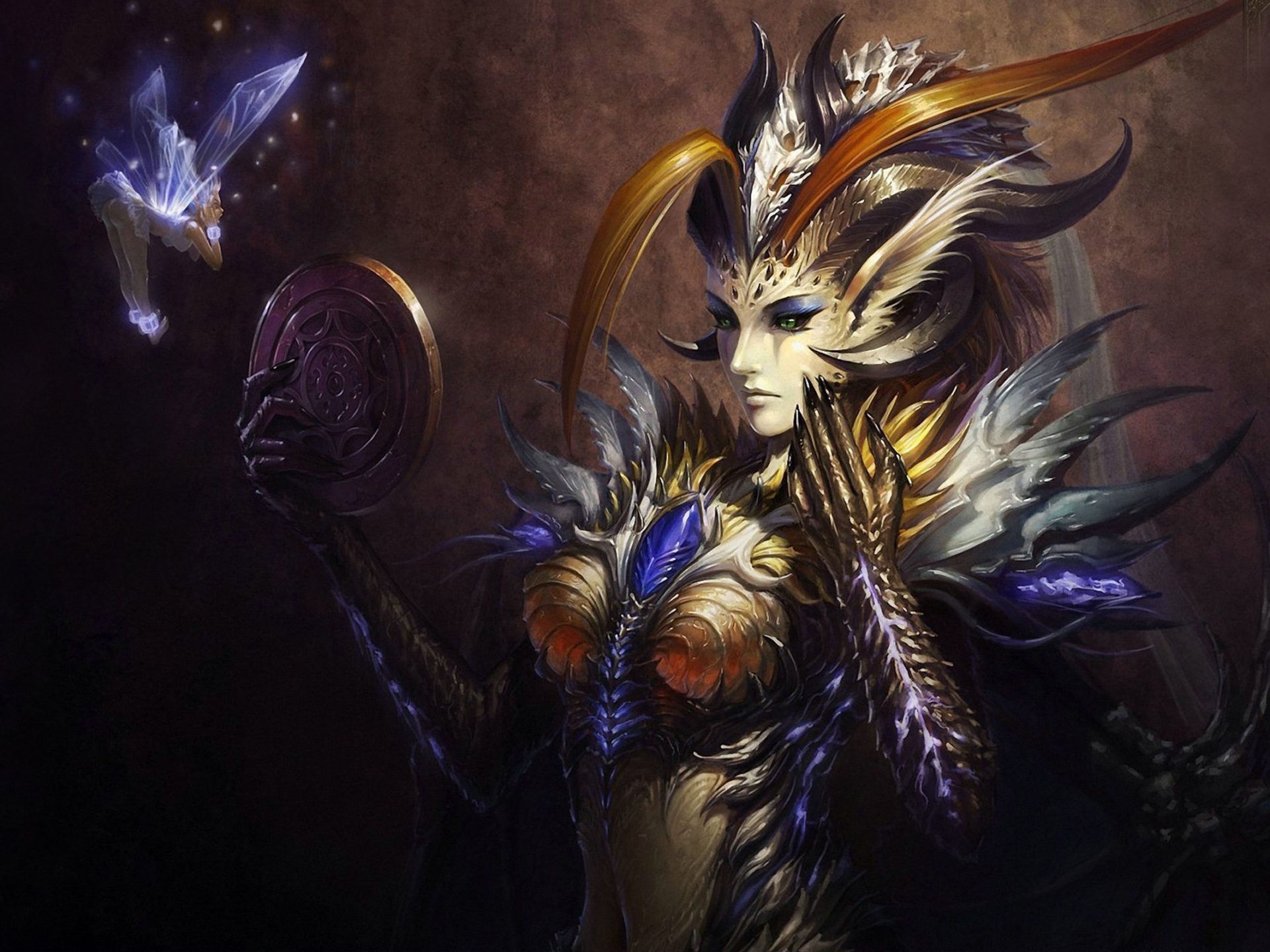 1920x1440 League Of Angels Fantasy Girl Demon Horns Video Game Desktop Wallpaper Background 2560x1600 :