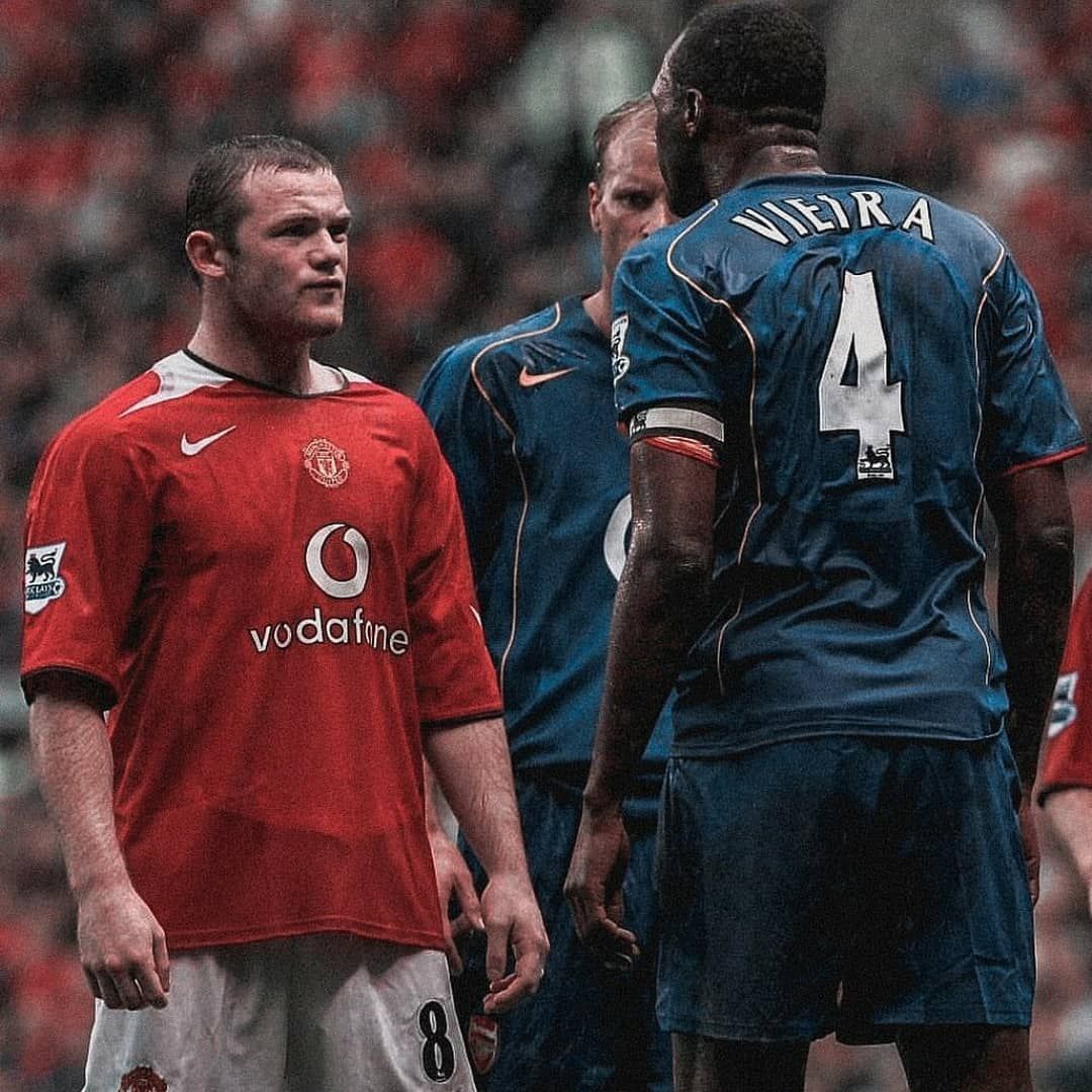 1080x1080 Wayne Rooney & Patrick Vieira. Арсенал футбол, Футболисты, Спорт