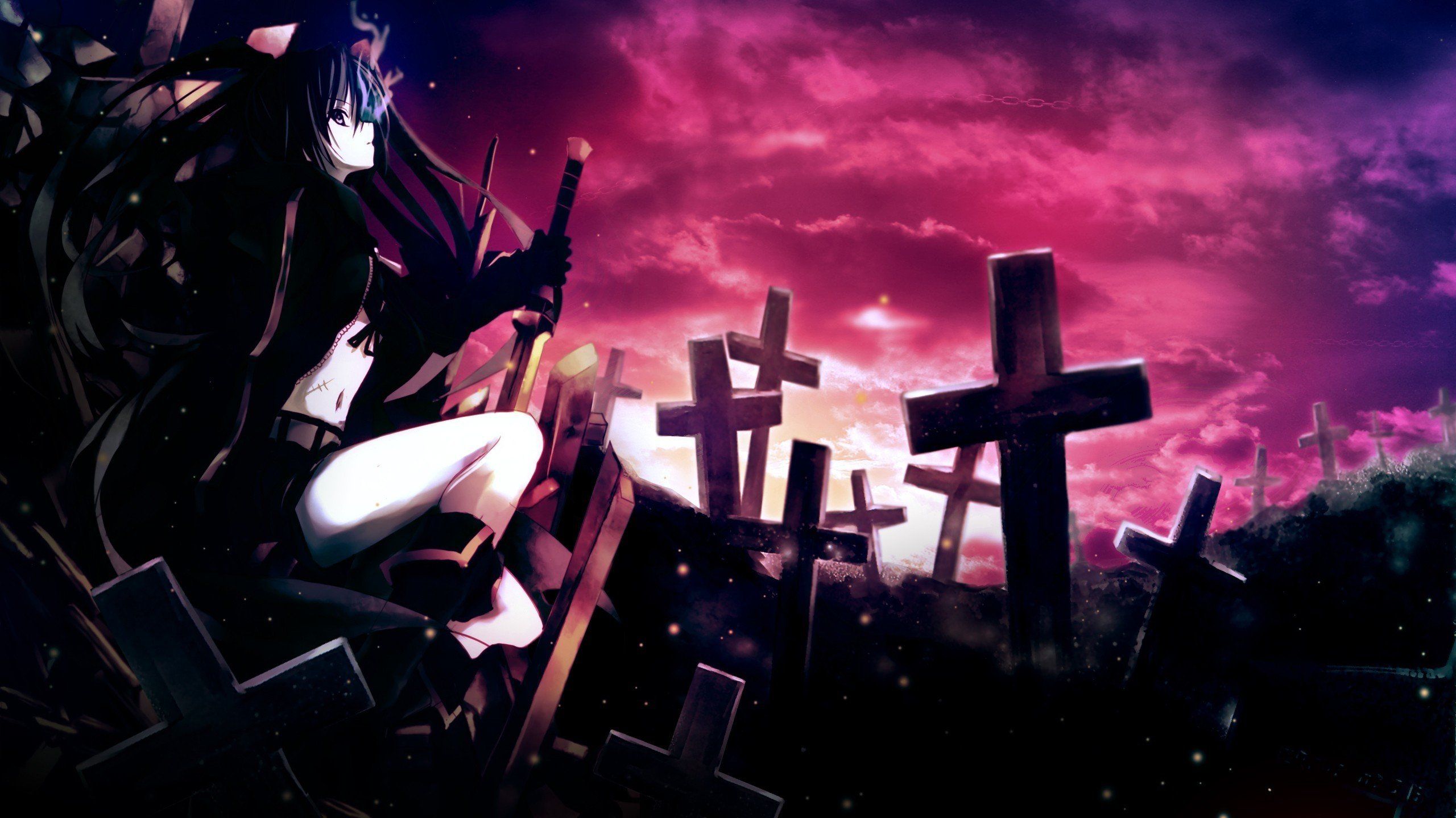 2560x1440 anime, Anime girls, Black Rock Shooter HD Wallpaper / Desktop and Mobile Image & Photo