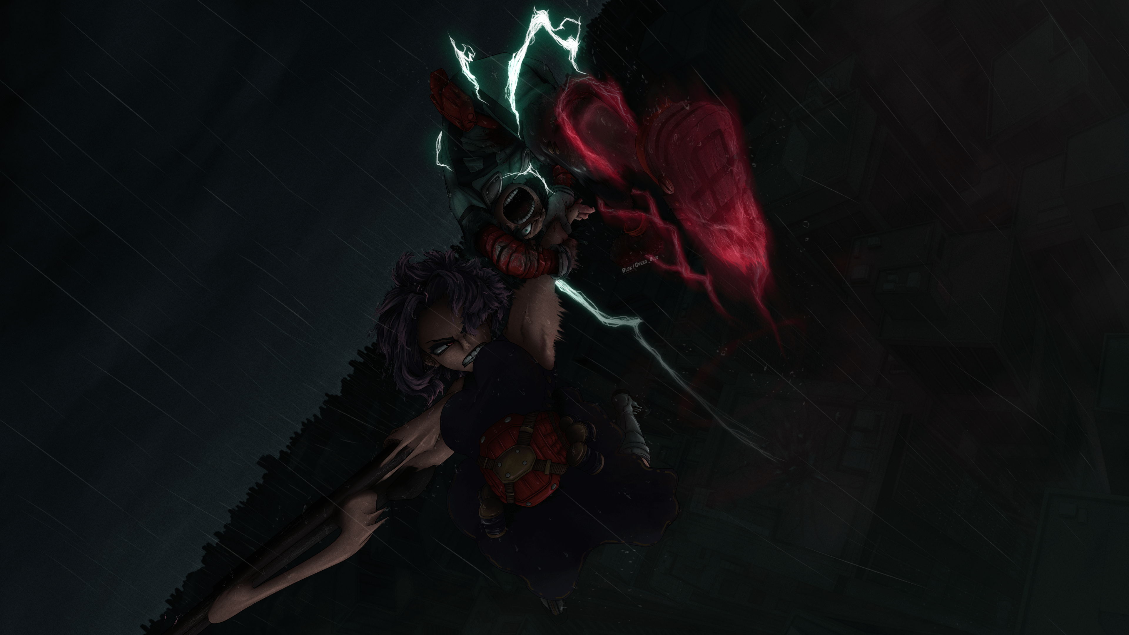 3840x2160 Deku vs Lady Nagant Wallpaper [The Lovely Assassin]