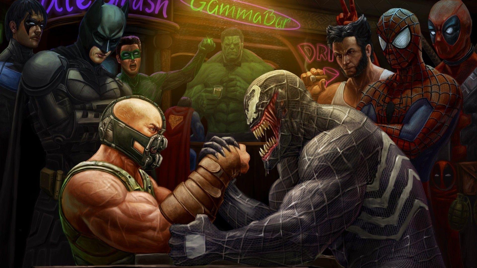 1920x1080 green lantern wolverine bane marvel comics marvel vs dc comic dc