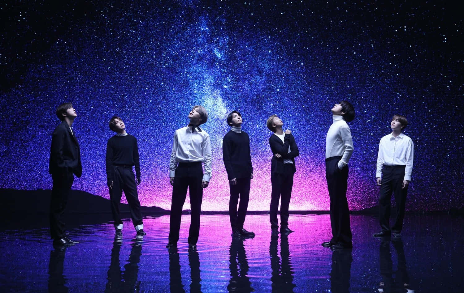 1499x948 Download BTS in a stunning music video scene Wallpaper