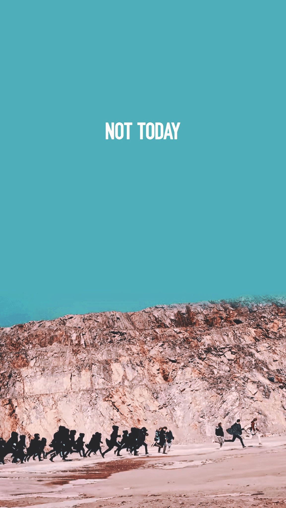 1154x2048 BTS Not Today Wallpaper