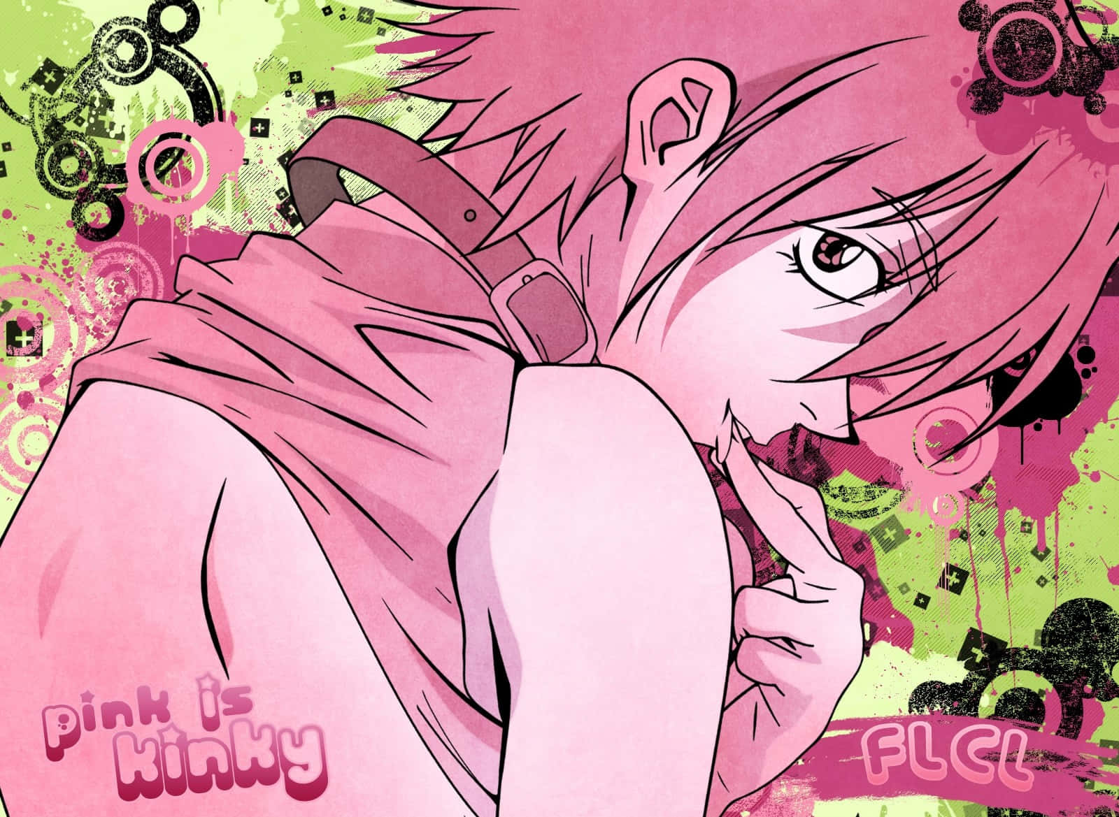 1600x1169 Download Haruko Haruhara from FLCL Anime Series Wallpaper