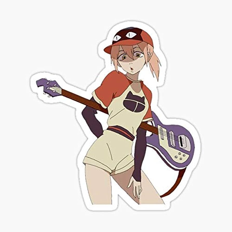 894x894 FLCL Haruko Sticker Graphic Resistant Die Cut