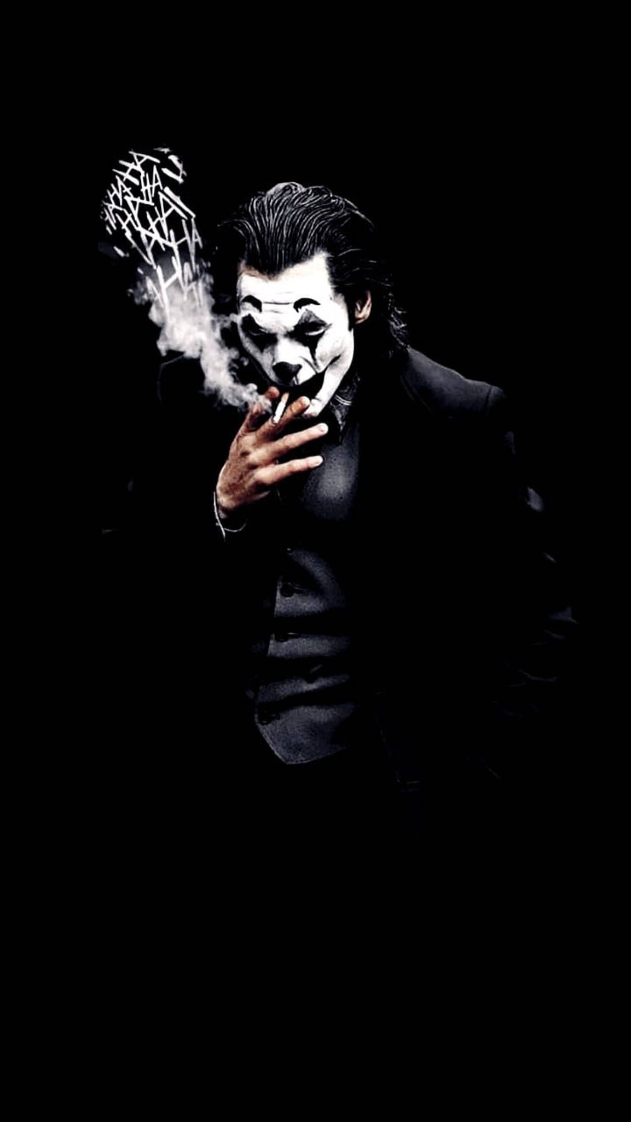 1242x2208 Download Joker On Black iPhone 6 Plus Wallpaper