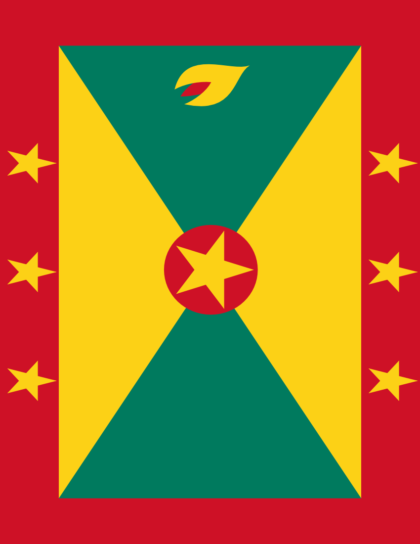 850x1100 Grenada Flag Wallpaper