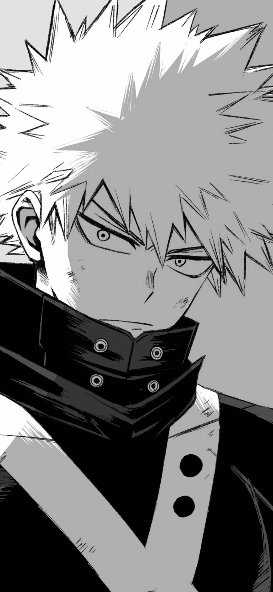887x1920 Download Manga Style Bakugo My Hero Academia iPhone Wallpaper
