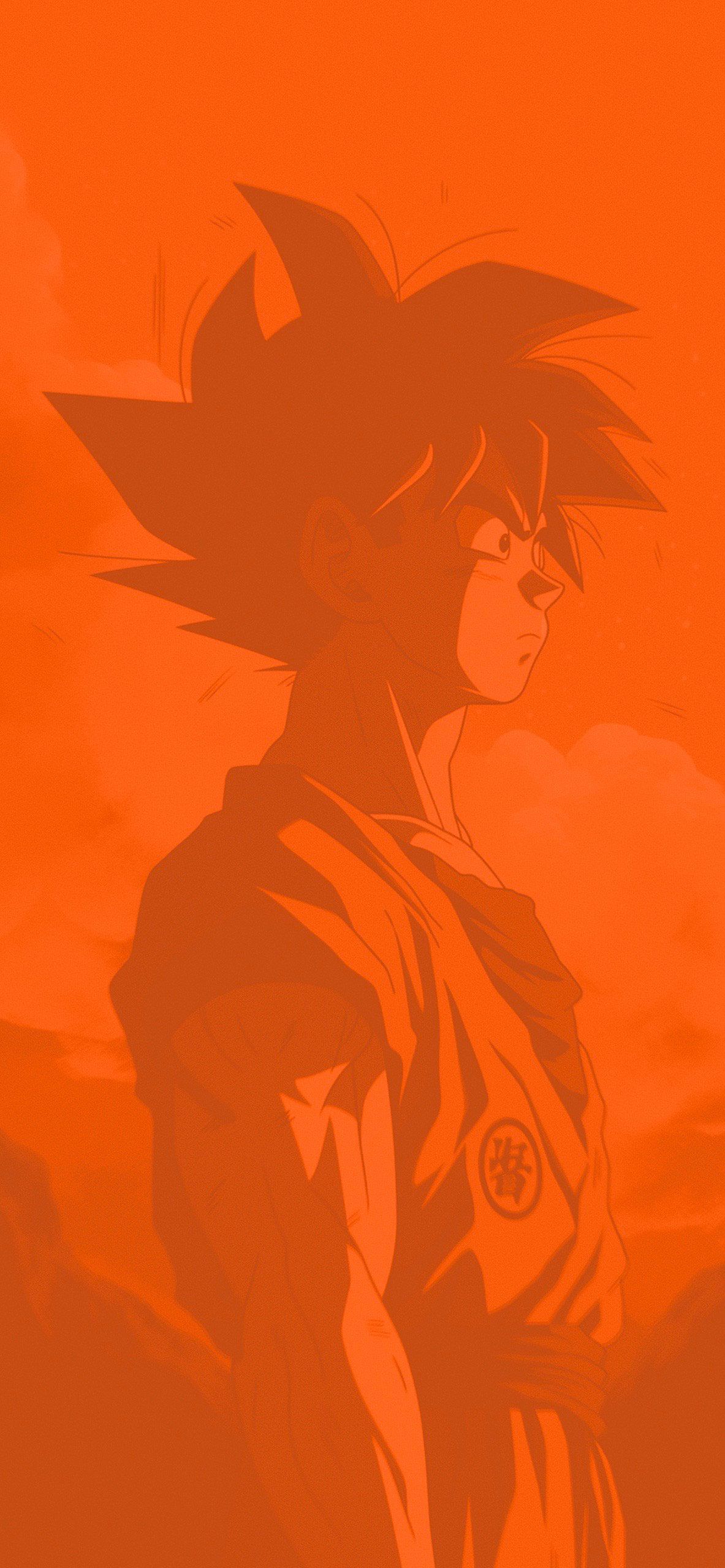 1183x2560 Dragon Ball Goku Aesthetic Orange Wallpaper Wallpaper HD