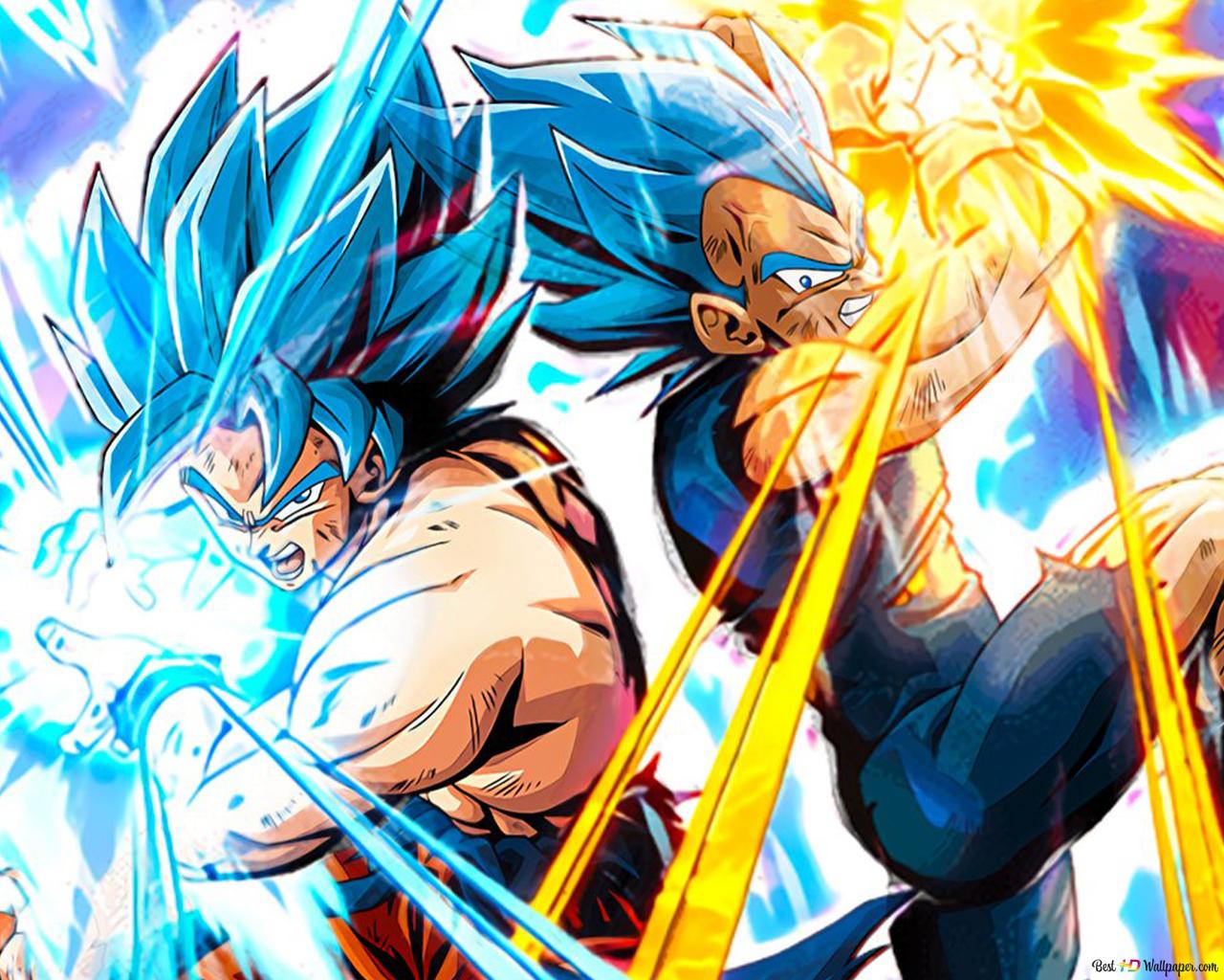 1280x1024 Super Saiyan Blue Goku & Vegeta from Dragon Ball Super: Super Broly [Dragon Ball Z Dokkan Battle Art] HD wallpaper download