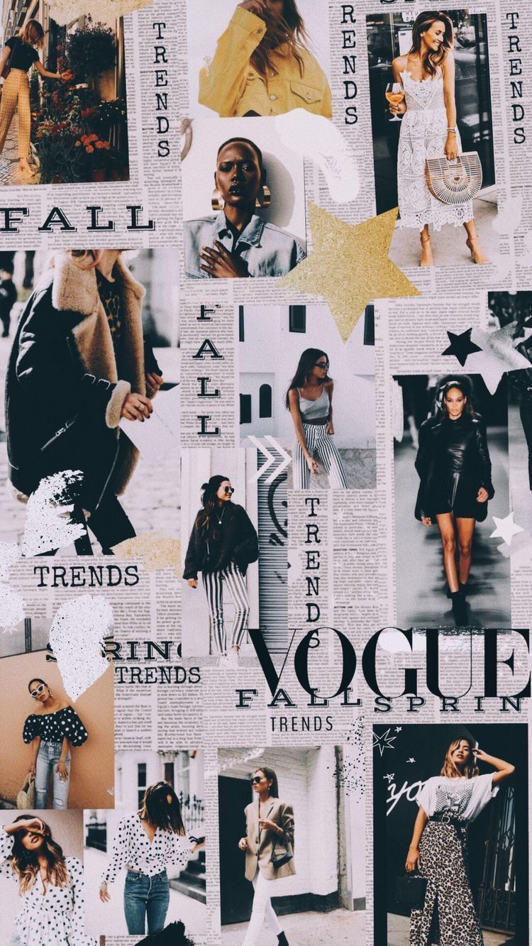 750x1333 Fondos. Vogue wallpaper, Aesthetic iphone wallpaper, Collage background