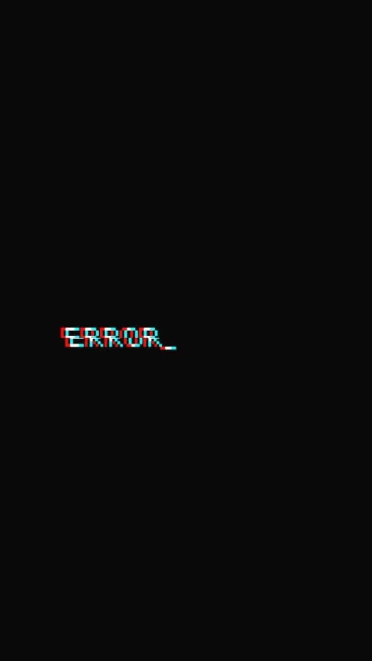 750x1333 Download Black Glitch Error Wallpaper