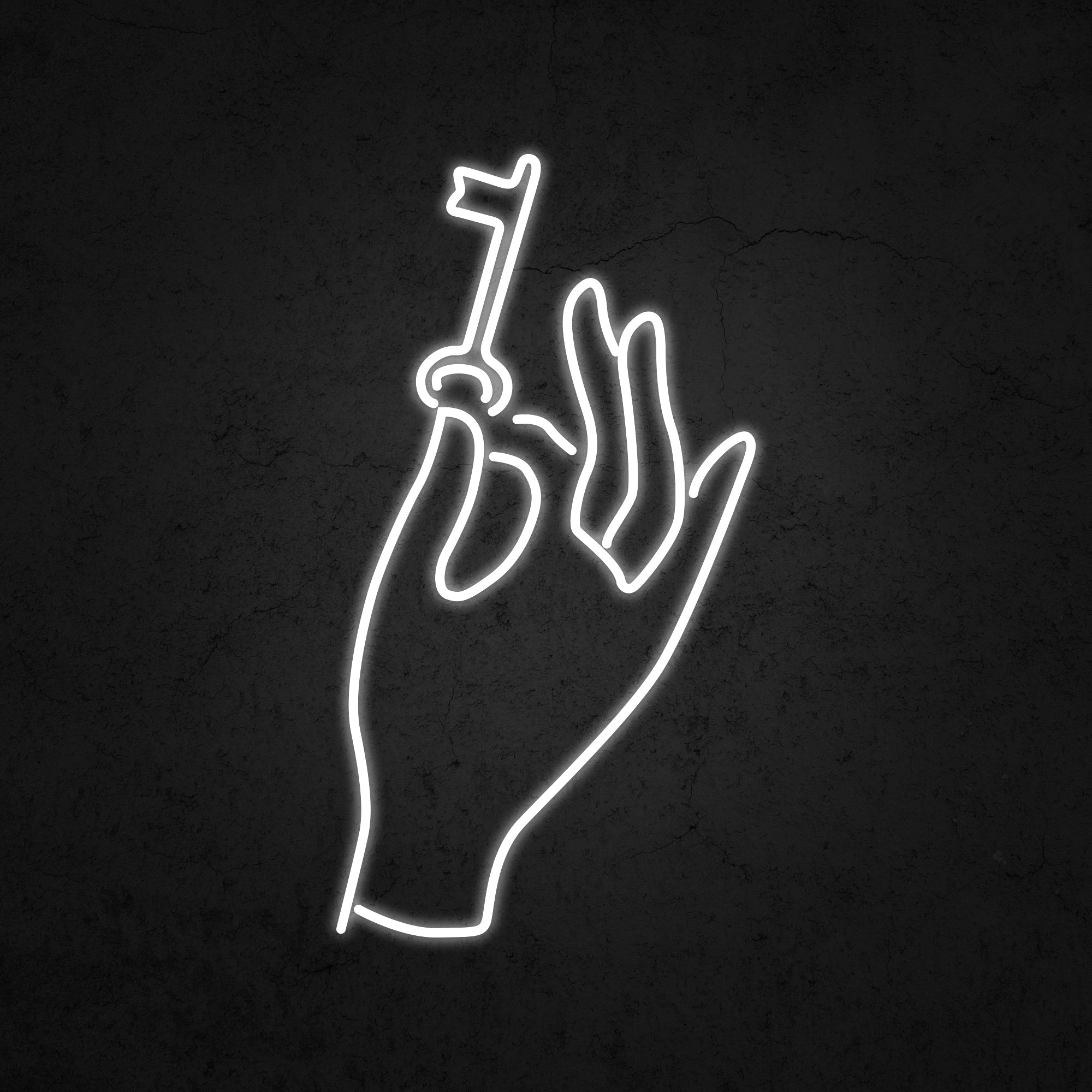 2000x2000 The Key In The Hand Neon Sign