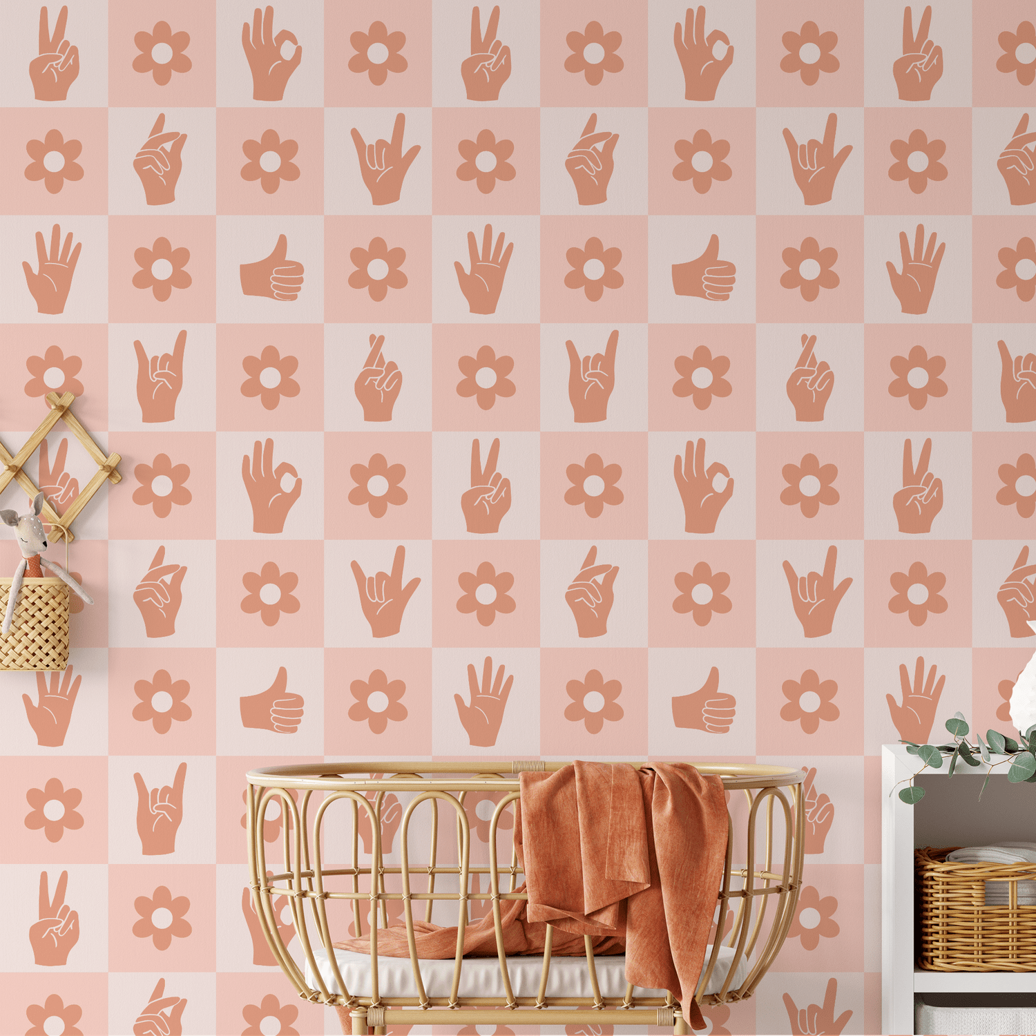 1500x1500 Retro Hand Signs Wallpaper
