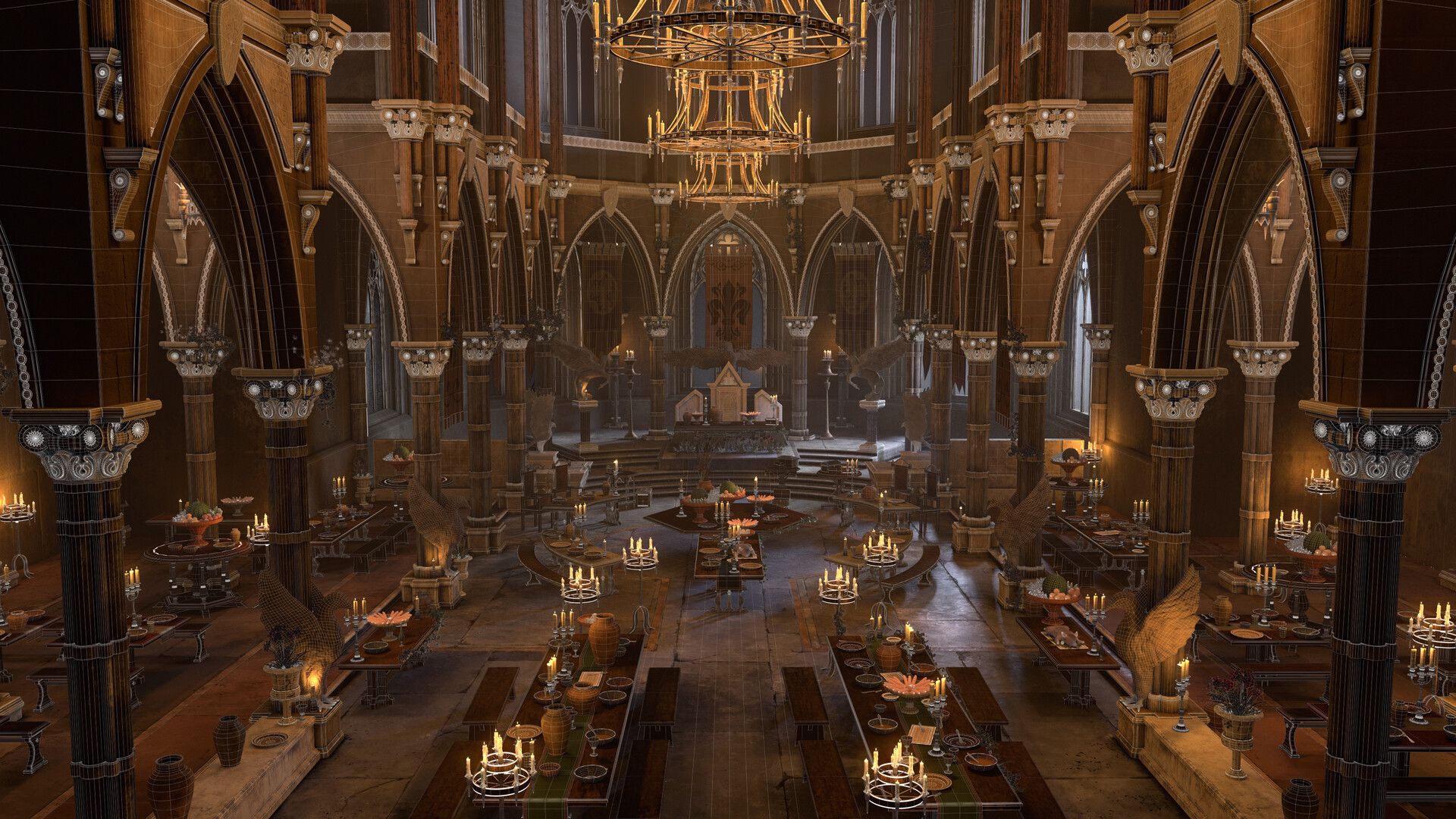 1920x1080 Medieval Banquet Hall
