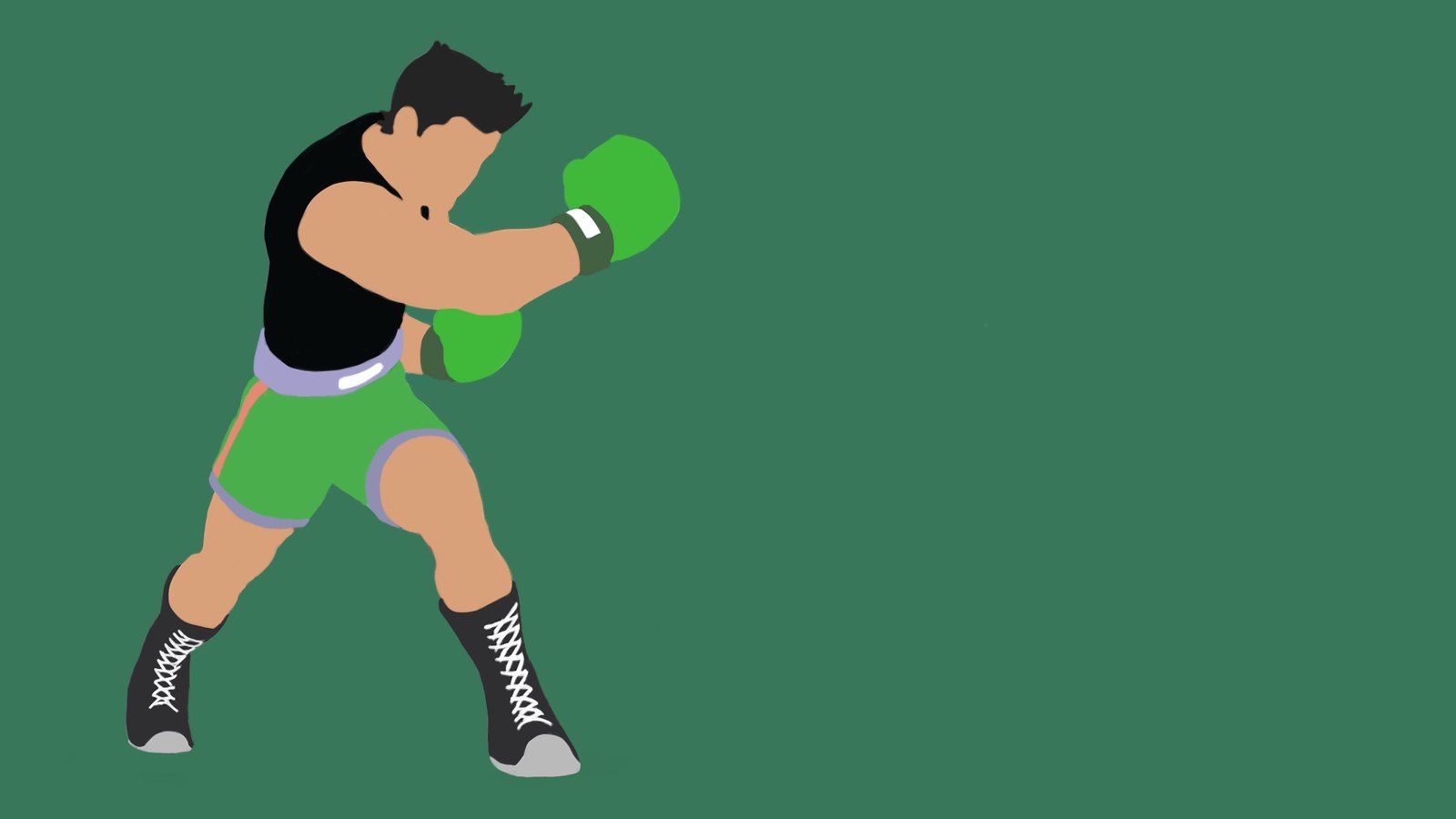 1600x900 Little Mac Minimalist Drawing