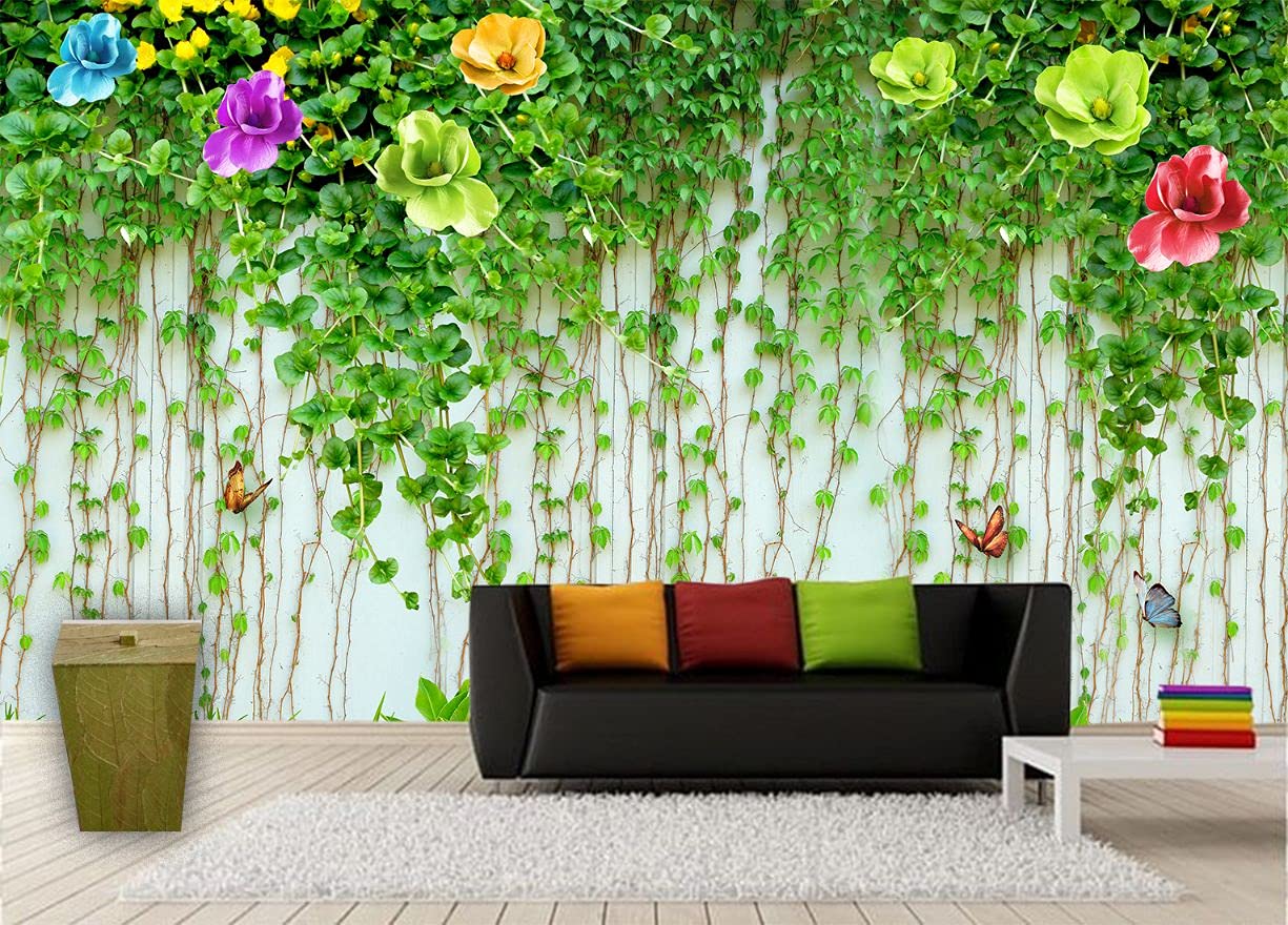 1225x880 All Your Design Self Adhesive Wallpaper Money Plant Design Waterproof & Laminated Wall Sticker for Home Decor, Living Room, Bedroom, Hall, Kids Room 8x12 Feet : Amazon.in: Home Improvement