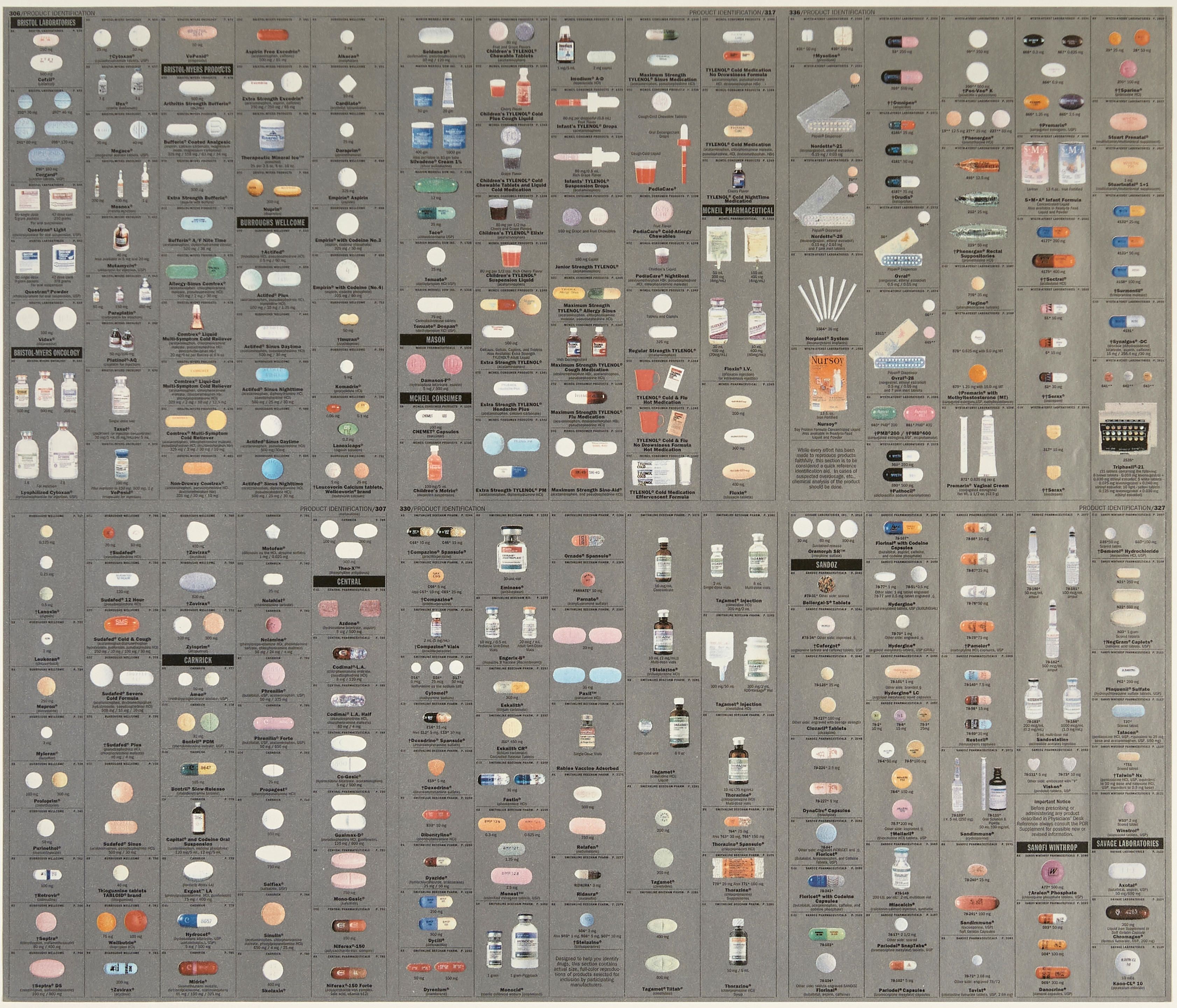 3364x2880 Damien Hirst. Silver Pharmacy Wallpaper (1997)