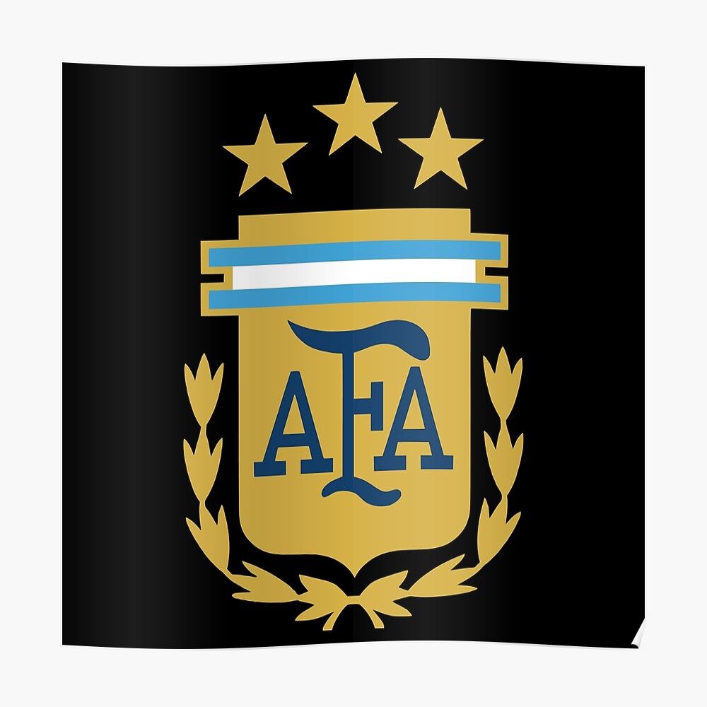 1000x1000 argentina logo football with three Three stars, argentina the winner in world cup qatar 2022 Tapestry