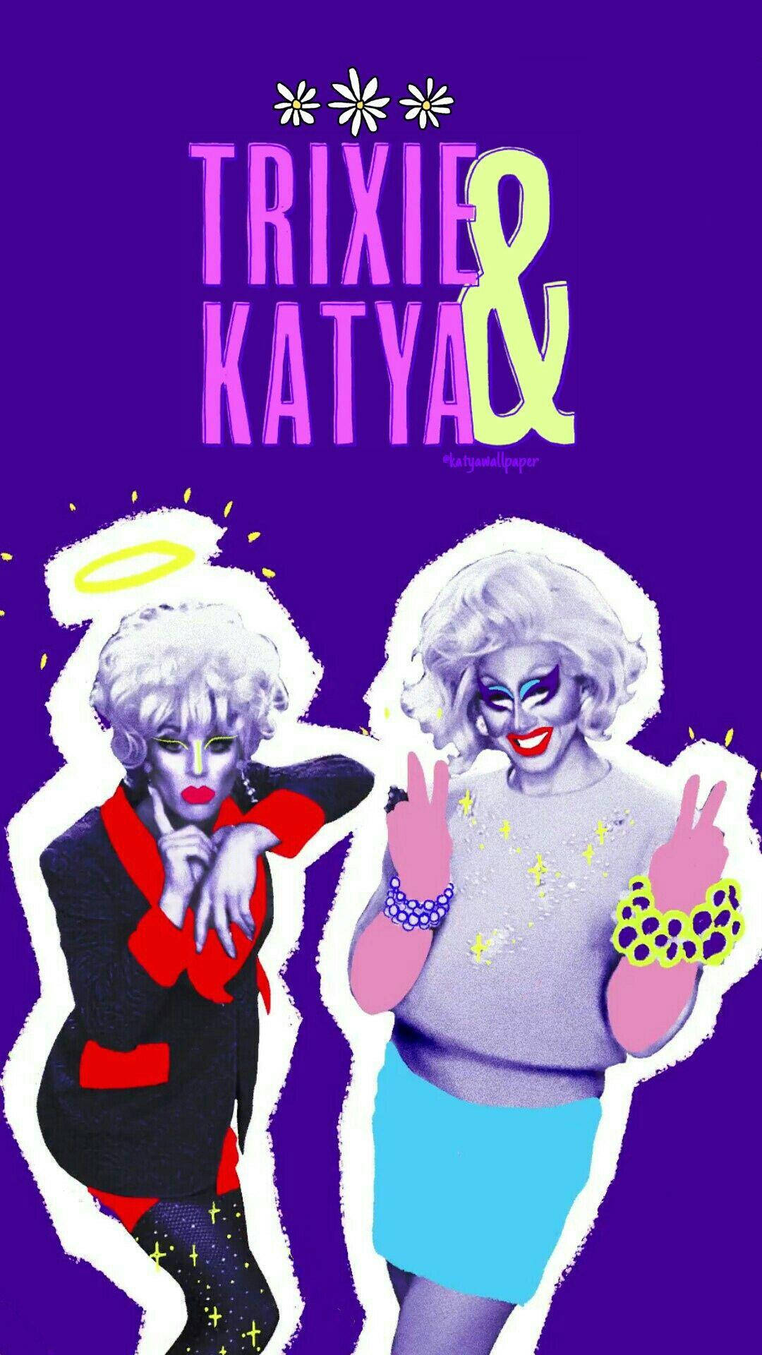 1080x1920 Download RuPaul's Drag Race Trixie And Katya Wallpaper