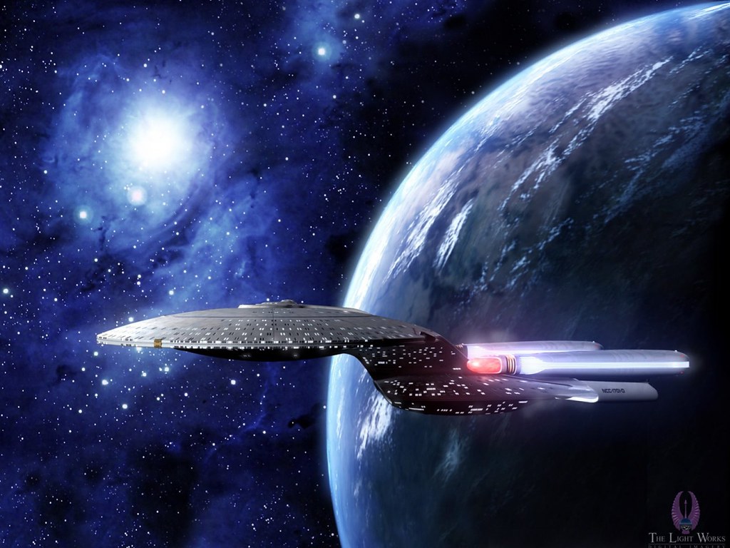 1024x768 USS Enterprise NCC 1701 D (side View). Desktop Background W