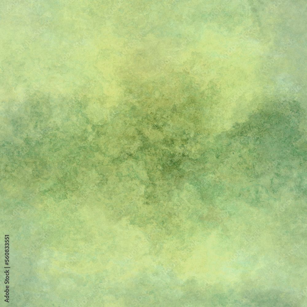 1000x1000 Bright fresh green aquarelle painted