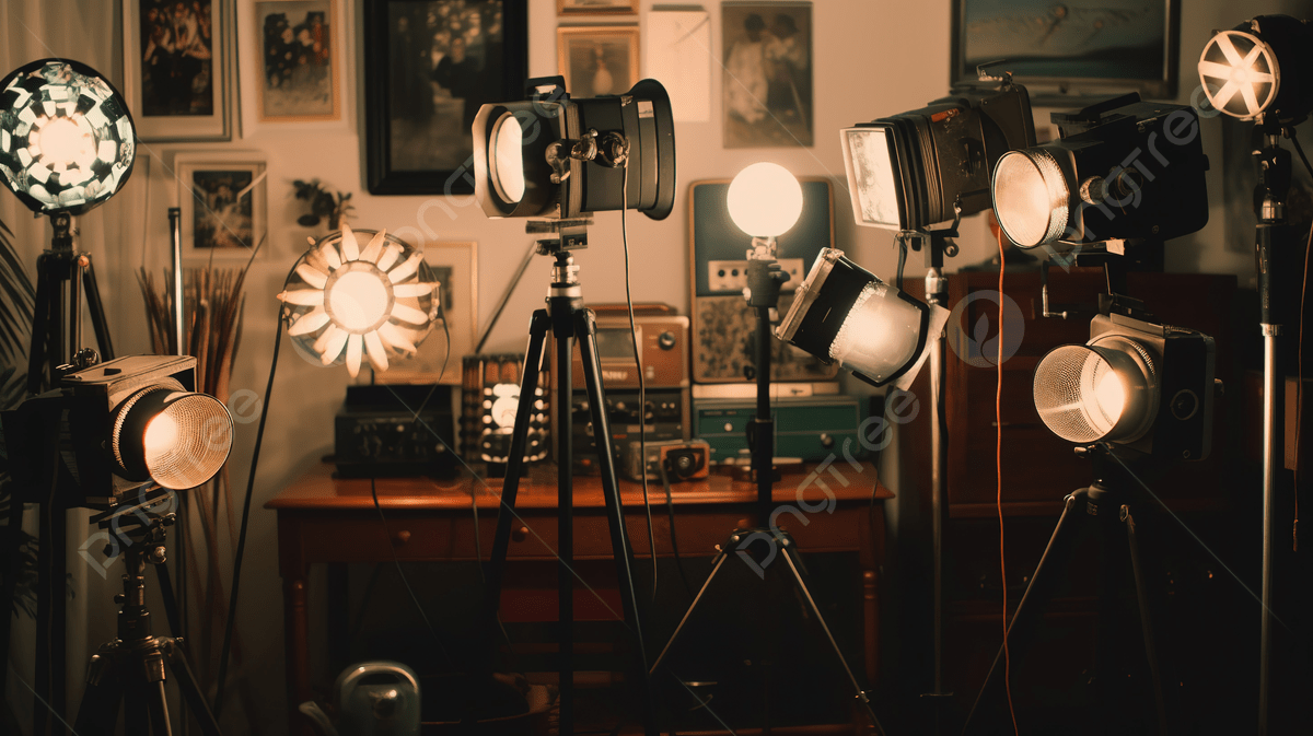 1200x673 Camera Lighting Equipment Is Arranged In A Room Background, Lights For Picture Background Image And Wallpaper for Free Download