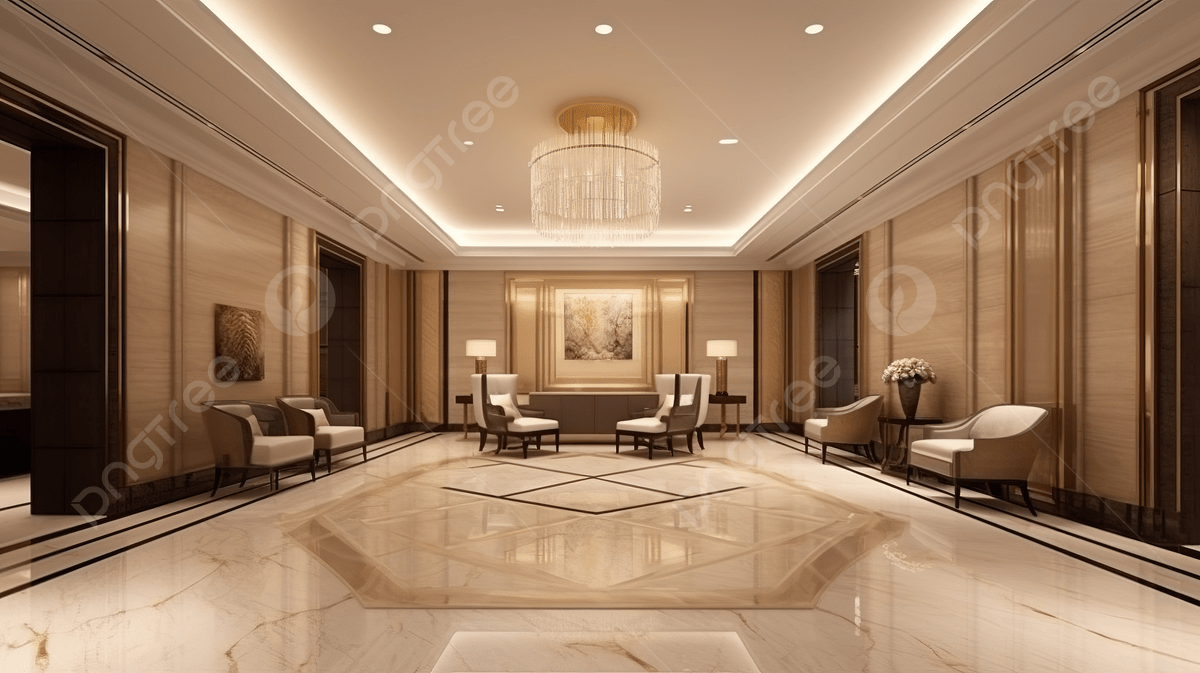 1200x673 Luxurious Hotel Lobby Interior Design With Golden Chandelier And Marble Flooring Background, 3D Rendering Grand Luxury Hotel Reception Hall And Sales Condominium Center, HD Photography Photo Background Image And Wallpaper for Free