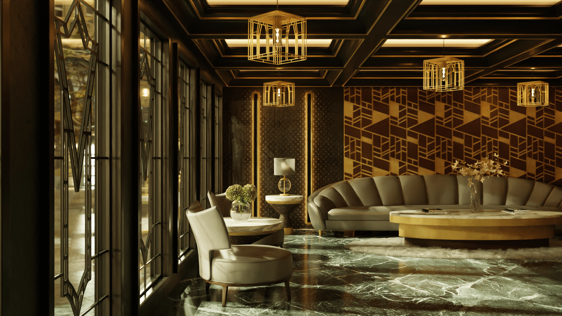 1920x1080 Art Deco Hotel Lobby