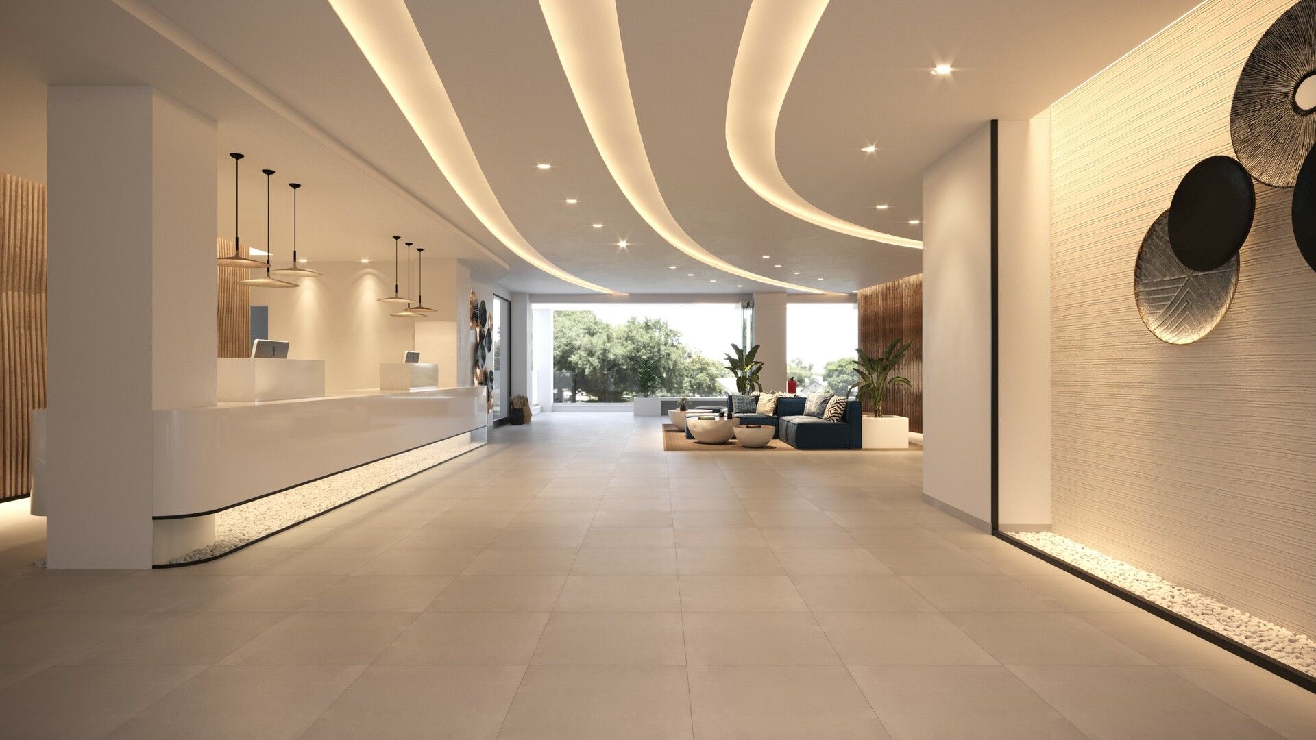 1920x1080 Hotel Lobby Architectural Visualization in Rhodes Greece