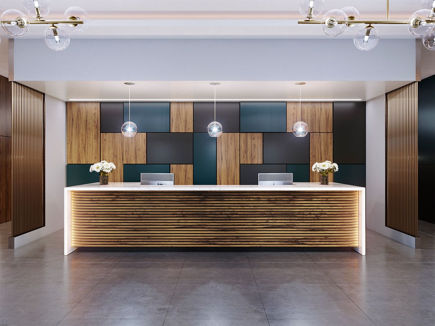 1400x1050 Hotel Lobby 3D visualization