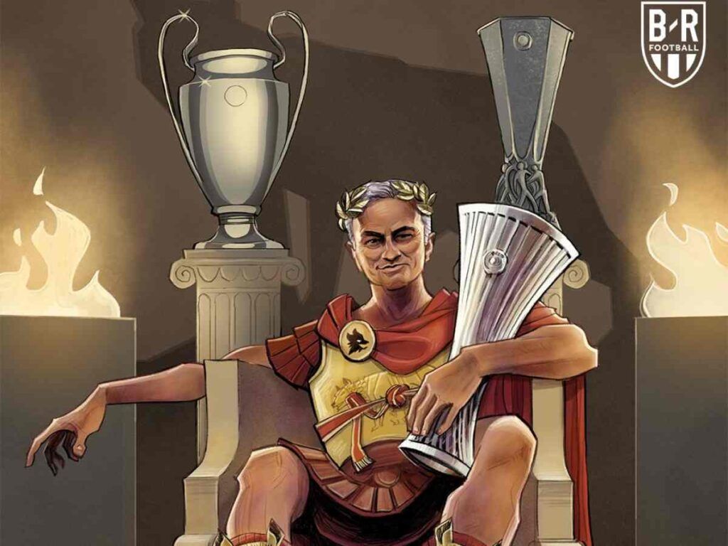 1024x768 The Special Sh*t; The King- Fans give mixed reactions after Jose Mourinho shows off his 'Roman emperor' avatar on his phone's lock screen