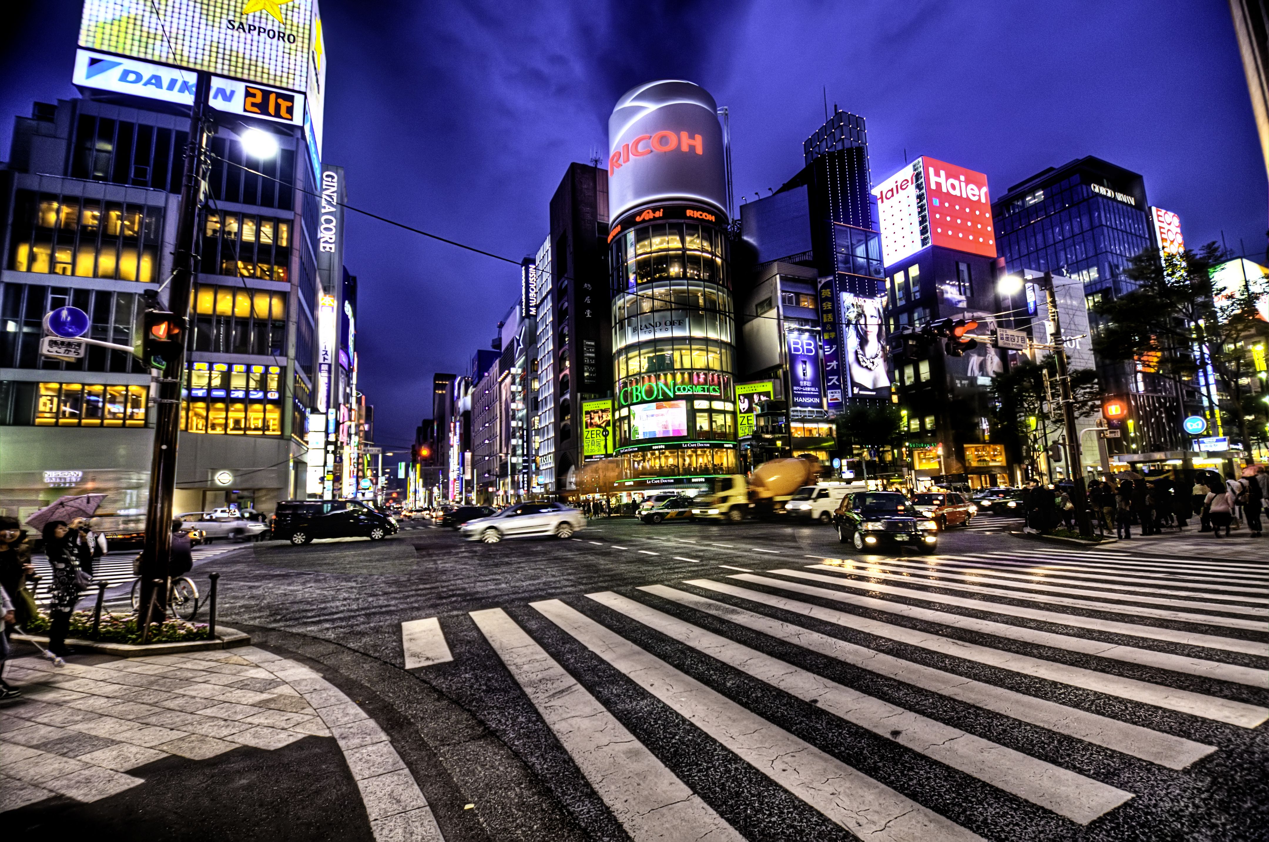 4319x2867 Ginza at Night