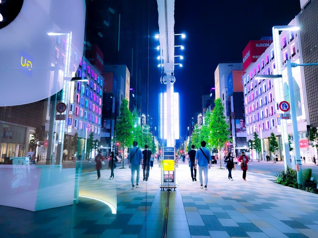1024x768 Ginza: Photo of Tokyo's Blingiest Shopping District