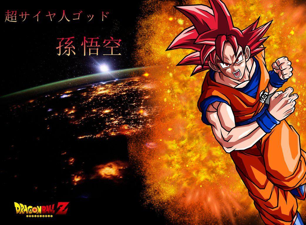 1043x767 Dragon Ball: Z - Super Saiyan God - Hình nền 4K