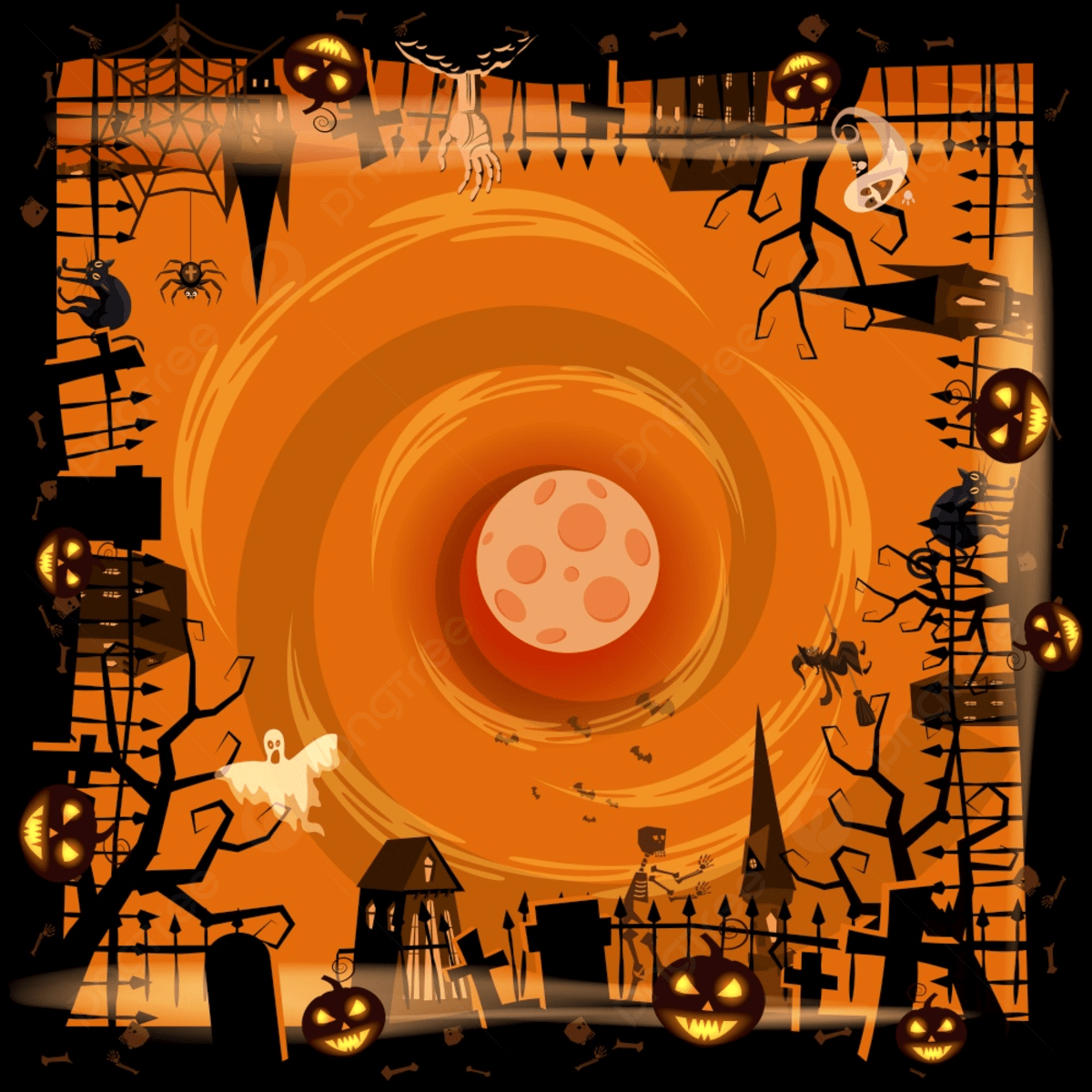 1200x1200 Happy Halloween Poster Background Pumpkin, Night, Scary, Space Background Image And Wallpaper for Free Download