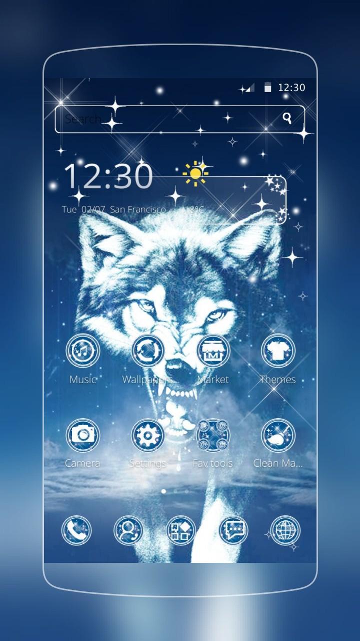 720x1280 Cool Wolf Star Wallpaper APK pour Android Télécharger