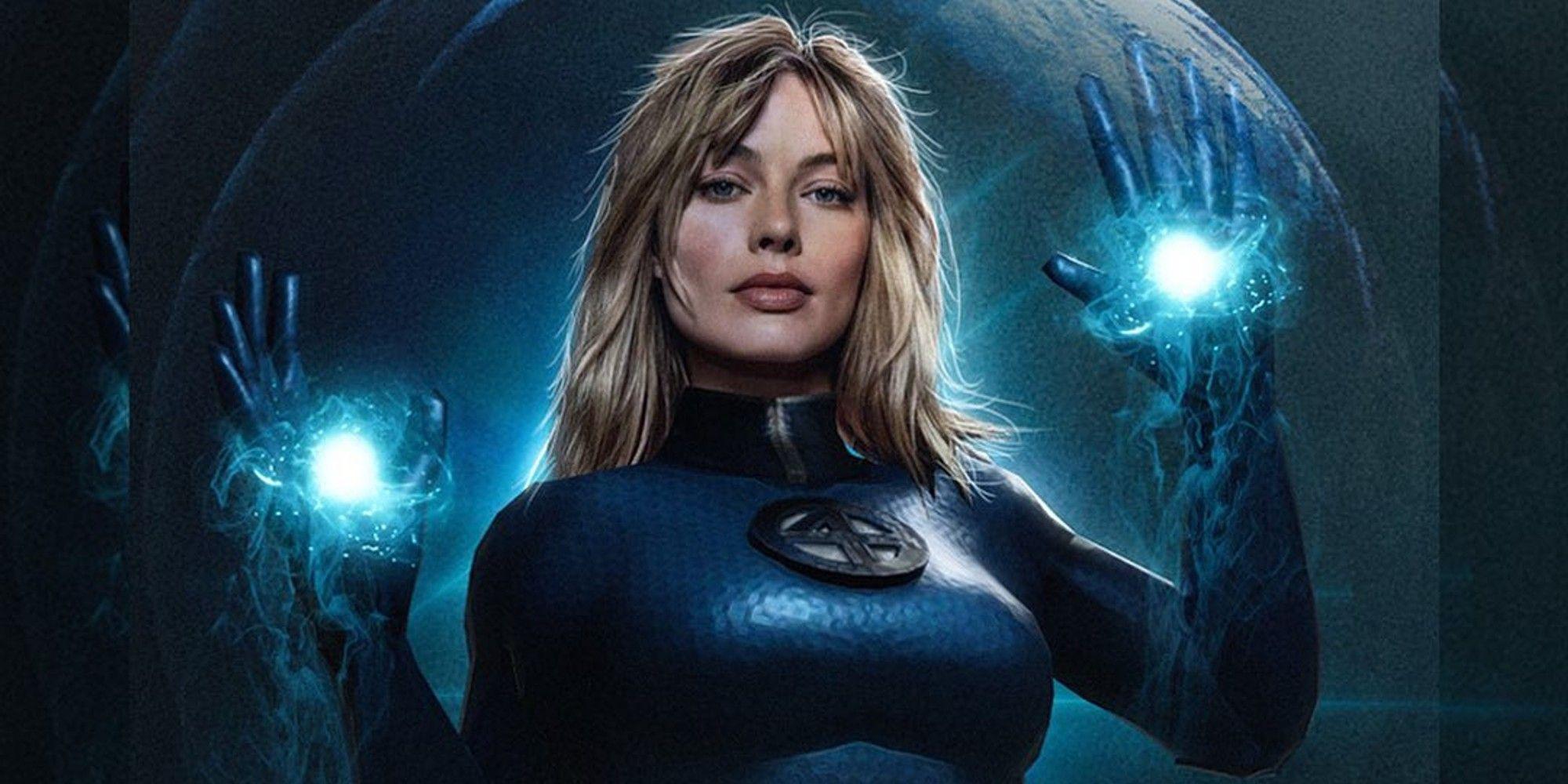 2000x1000 Margot Robbie Looks Great As Sue Storm In MCU Fantastic Four Fan Art