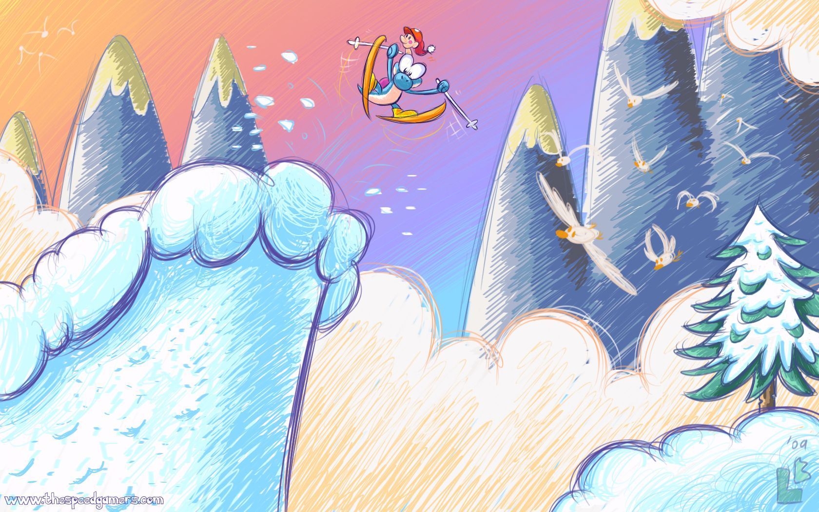 1680x1050 Download Super Mario World 2: Yoshi's Island wallpaper for mobile phone, free Super Mario World 2: Yoshi's Island HD picture
