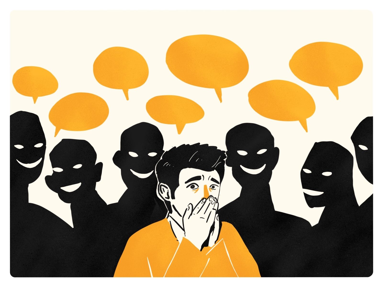 1600x1200 Social Anxiety. Illustration by Abhishek Kumar on Dribbble